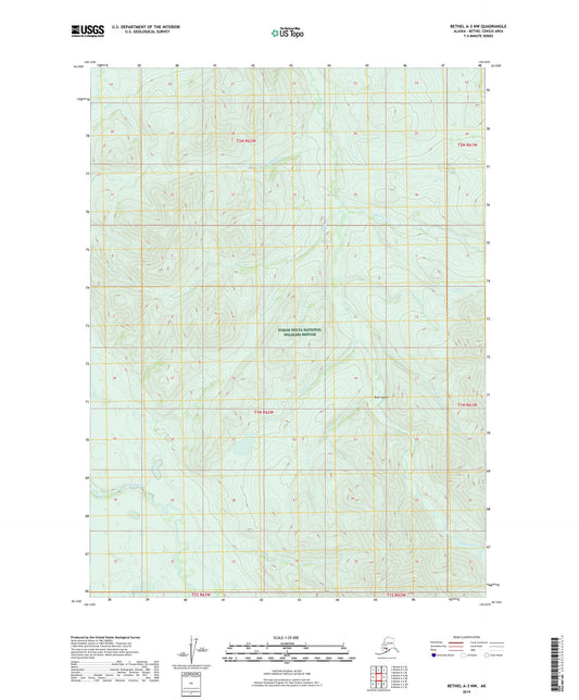 Bethel A-3 NW Alaska US Topo Map Image