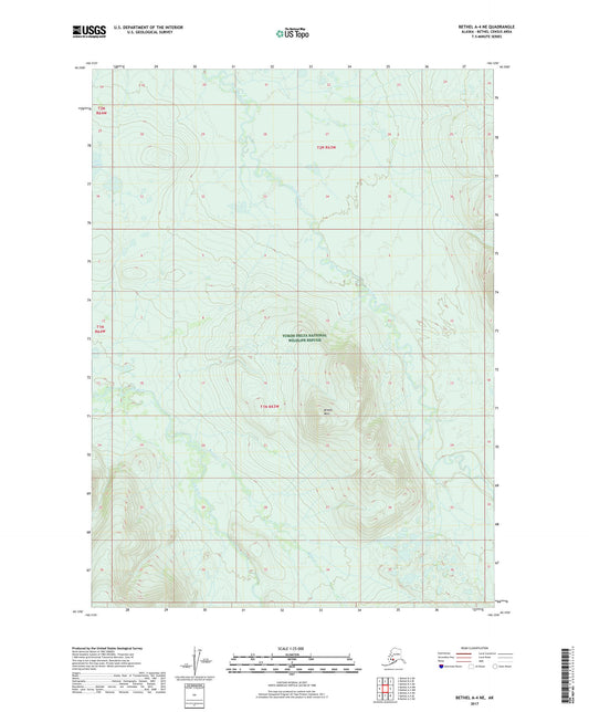 Bethel A-4 NE Alaska US Topo Map Image