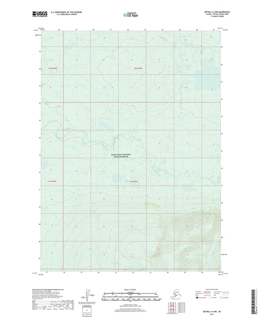 Bethel A-4 NW Alaska US Topo Map Image