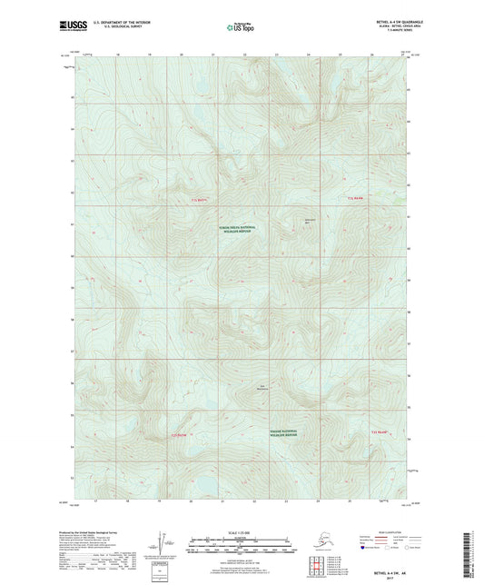 Bethel A-4 SW Alaska US Topo Map Image