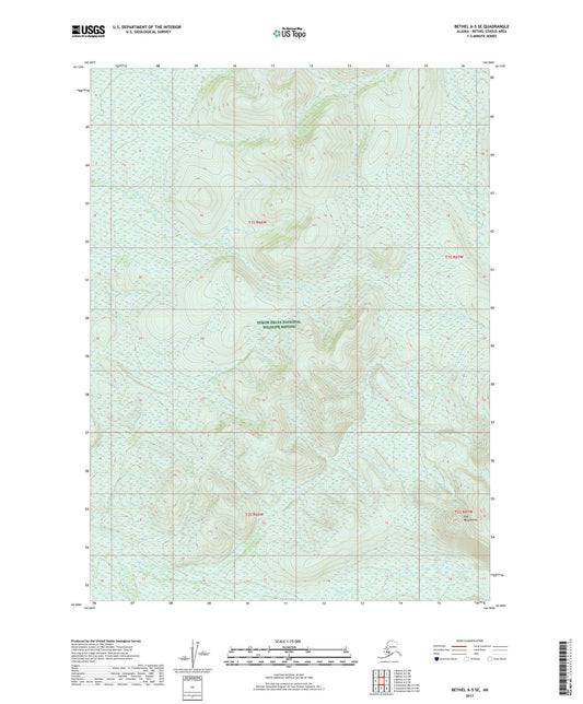 Bethel A-5 SE Alaska US Topo Map Image