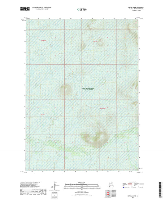 Bethel A-6 NE Alaska US Topo Map Image