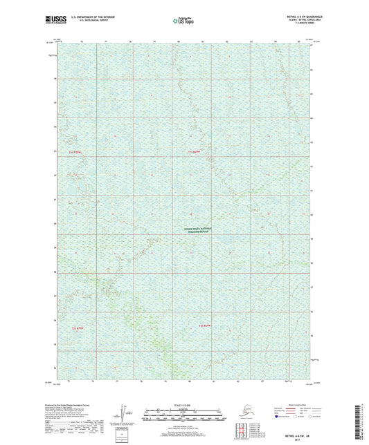 Bethel A-6 SW Alaska US Topo Map Image