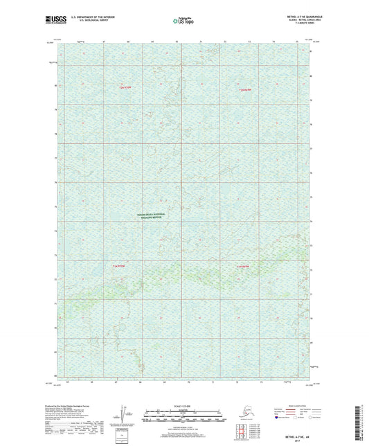Bethel A-7 NE Alaska US Topo Map Image