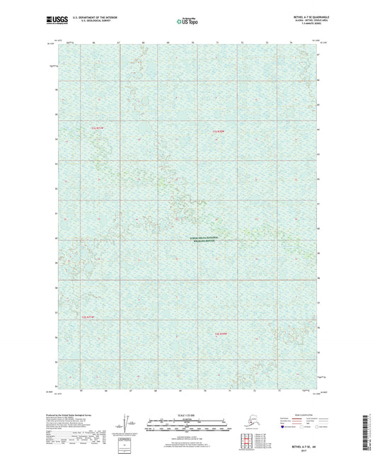 Bethel A-7 SE Alaska US Topo Map Image