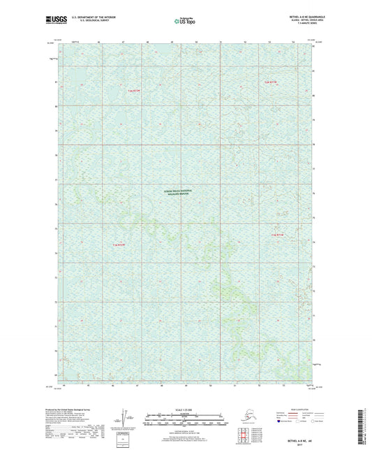 Bethel A-8 NE Alaska US Topo Map Image
