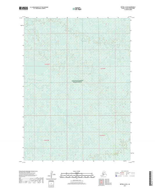 Bethel A-8 SE Alaska US Topo Map Image