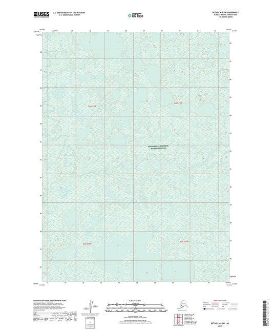 Bethel A-8 SW Alaska US Topo Map Image