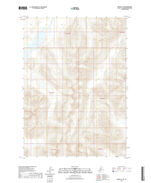 Bethel B-1 NE Alaska US Topo Map Image