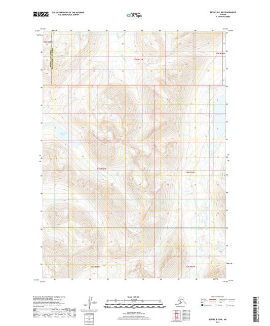 Bethel B-1 NW Alaska US Topo Map Image