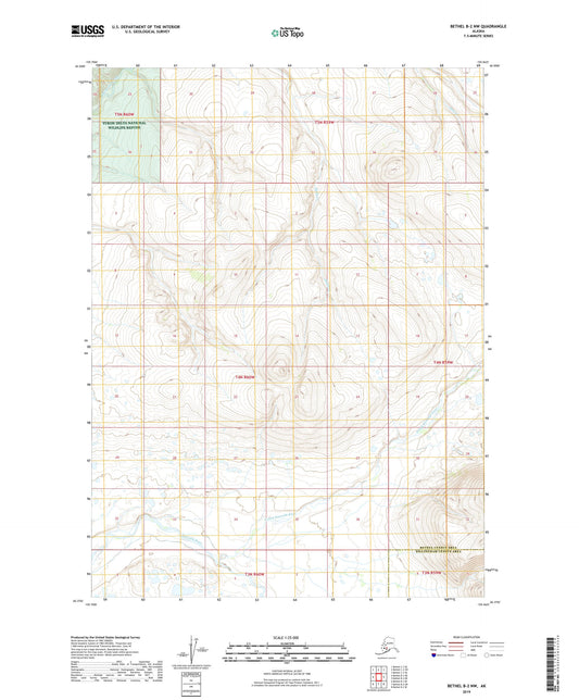 Bethel B-2 NW Alaska US Topo Map Image