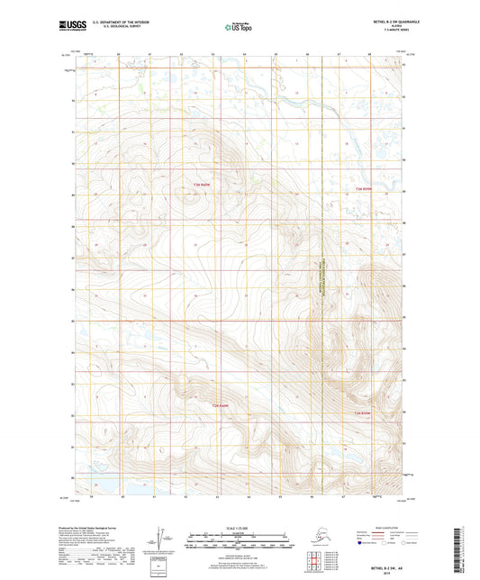 Bethel B-2 SW Alaska US Topo Map Image