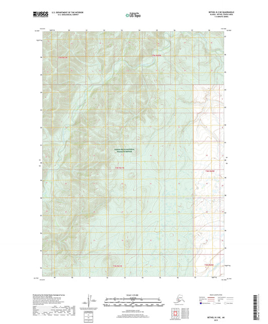 Bethel B-3 NE Alaska US Topo Map Image