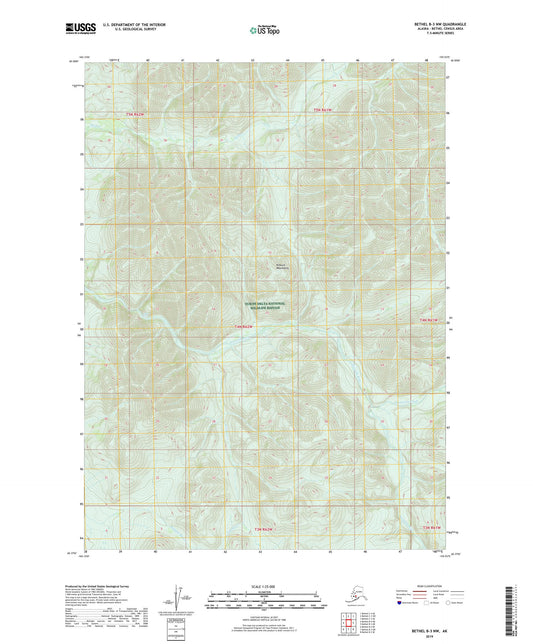 Bethel B-3 NW Alaska US Topo Map Image