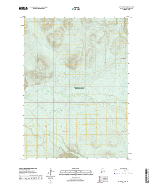 Bethel B-3 SW Alaska US Topo Map Image