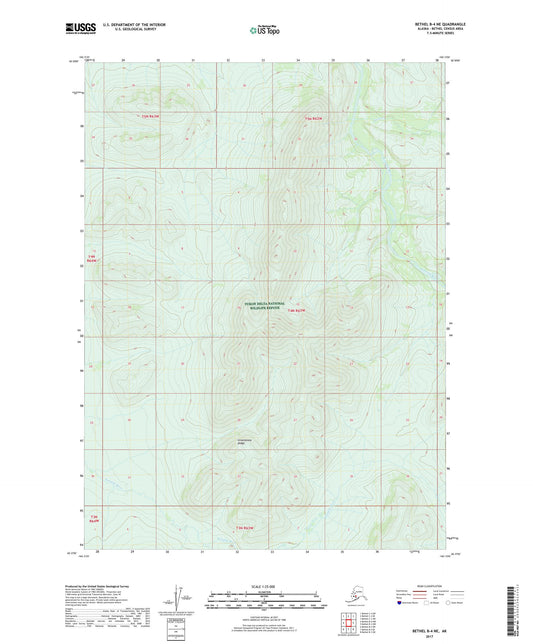 Bethel B-4 NE Alaska US Topo Map Image