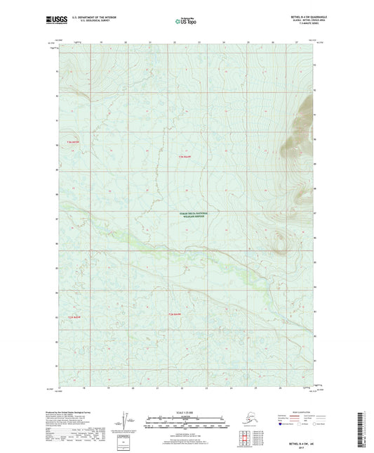 Bethel B-4 SW Alaska US Topo Map Image