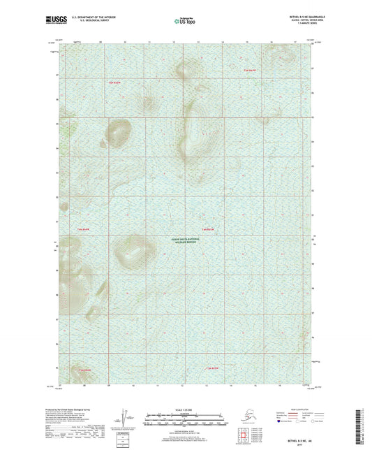 Bethel B-5 NE Alaska US Topo Map Image