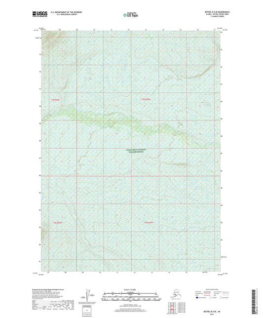 Bethel B-5 SE Alaska US Topo Map Image