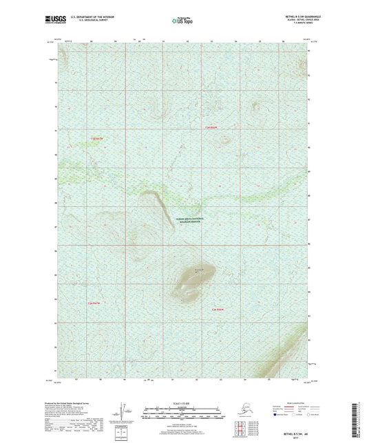 Bethel B-5 SW Alaska US Topo Map Image