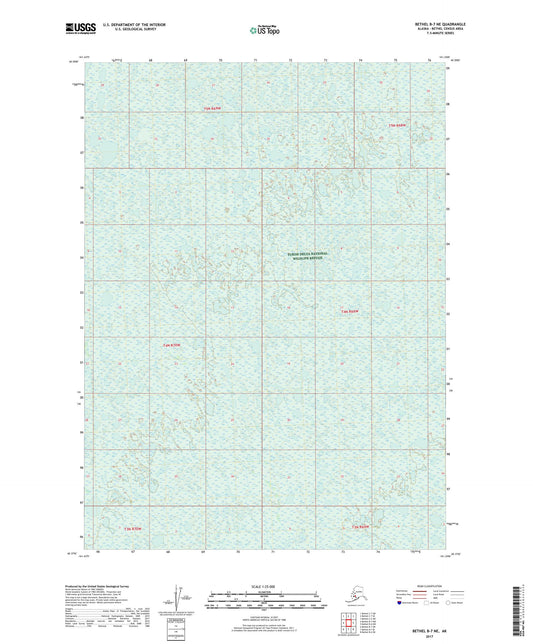 Bethel B-7 NE Alaska US Topo Map Image
