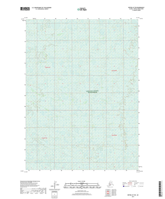 Bethel B-7 SW Alaska US Topo Map Image