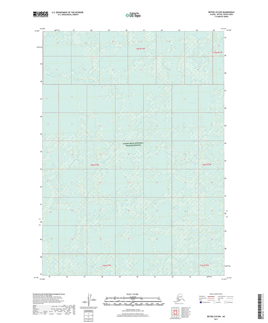 Bethel B-8 NW Alaska US Topo Map Image