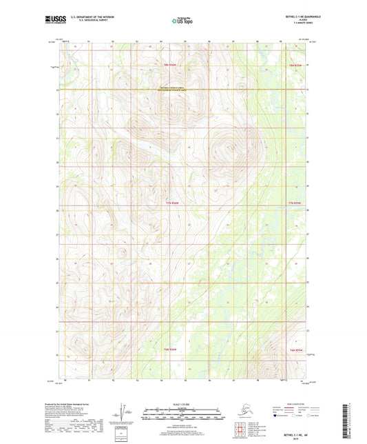 Bethel C-1 NE Alaska US Topo Map Image