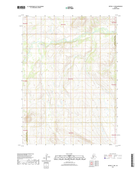 Bethel C-1 NW Alaska US Topo Map Image