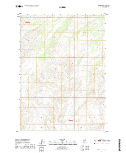 Bethel C-2 NW Alaska US Topo Map Image