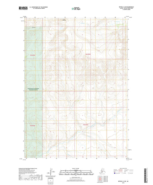 Bethel C-2 SW Alaska US Topo Map Image