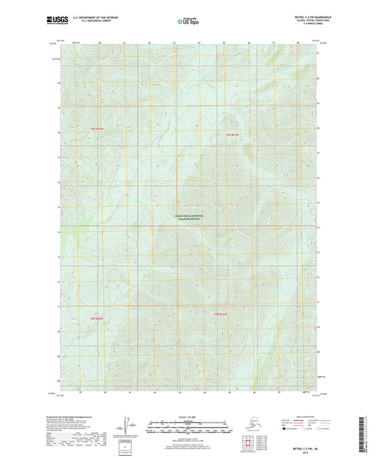 Bethel C-3 SW Alaska US Topo Map Image
