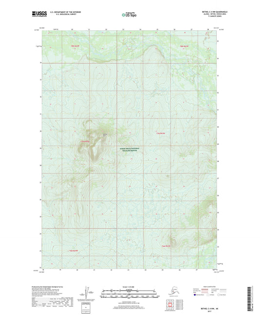 Bethel C-4 NW Alaska US Topo Map Image