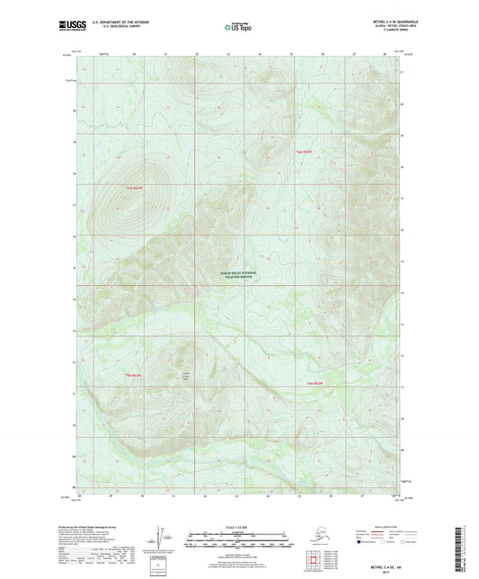 Bethel C-4 SE Alaska US Topo Map Image