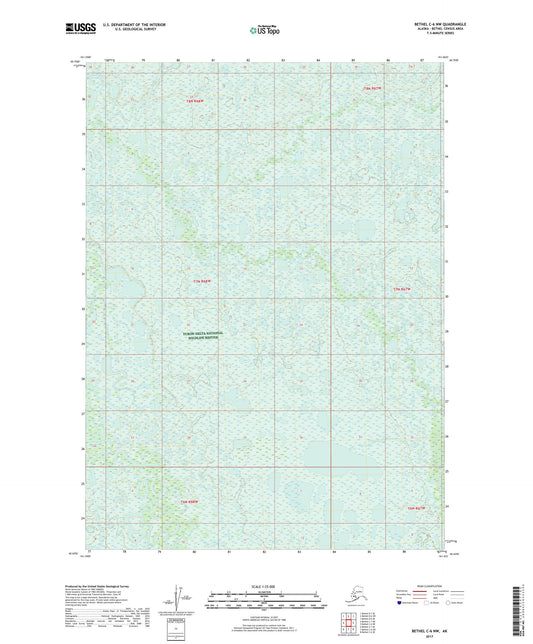 Bethel C-6 NW Alaska US Topo Map Image