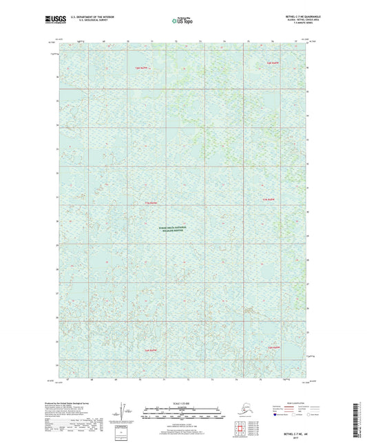 Bethel C-7 NE Alaska US Topo Map Image