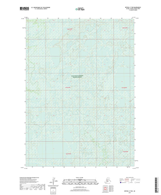 Bethel C-7 NW Alaska US Topo Map Image
