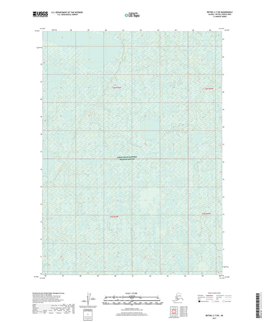 Bethel C-7 SW Alaska US Topo Map Image
