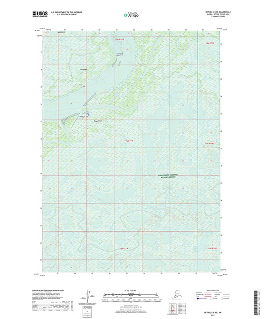 Bethel C-8 NE Alaska US Topo Map Image