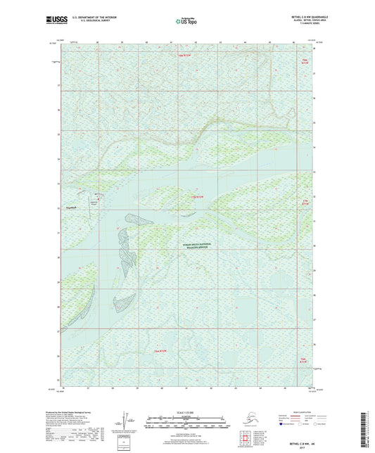 Bethel C-8 NW Alaska US Topo Map Image