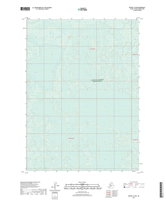 Bethel C-8 SW Alaska US Topo Map Image