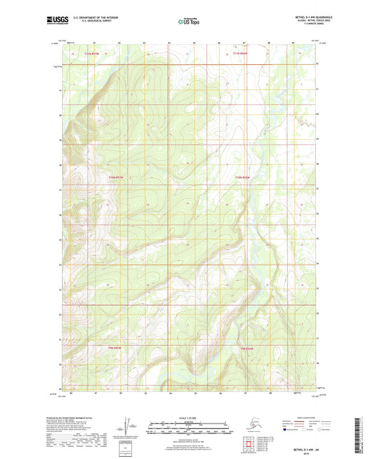 Bethel D-1 NW Alaska US Topo Map Image