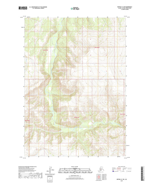 Bethel D-1 SW Alaska US Topo Map Image