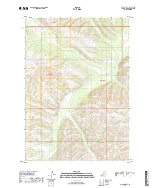 Bethel D-2 NE Alaska US Topo Map Image