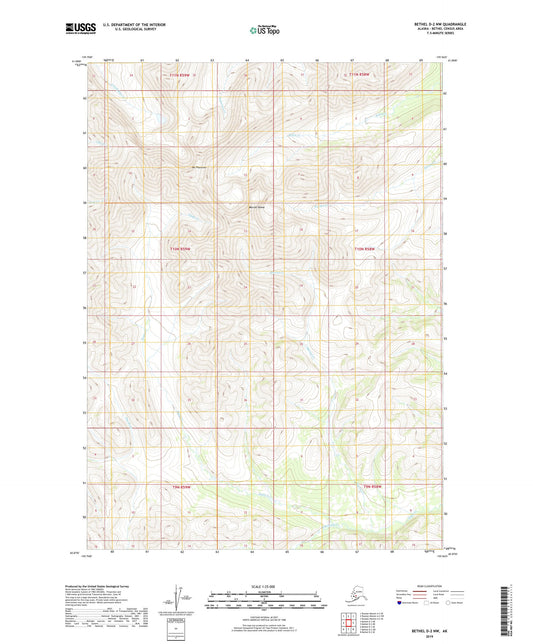 Bethel D-2 NW Alaska US Topo Map Image