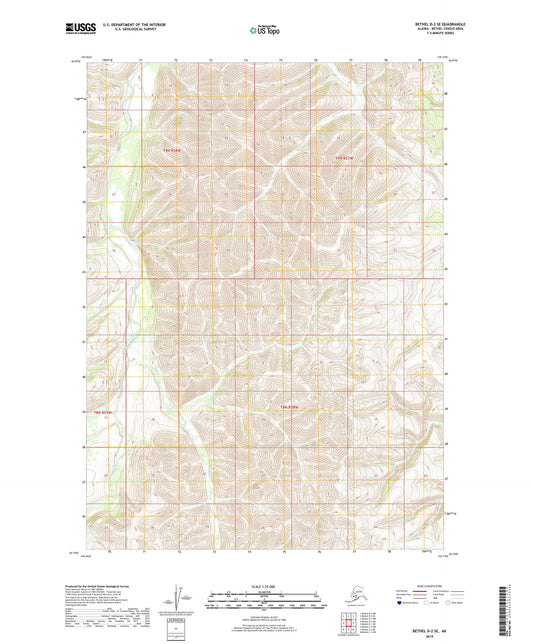 Bethel D-2 SE Alaska US Topo Map Image