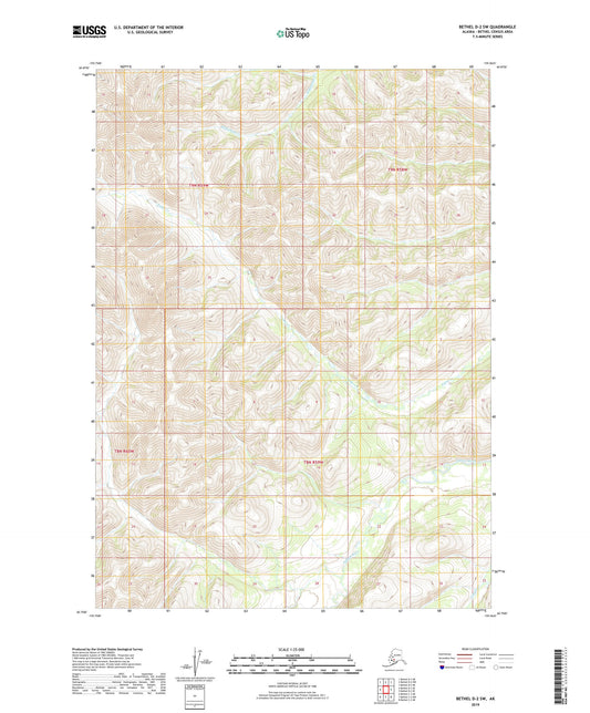 Bethel D-2 SW Alaska US Topo Map Image