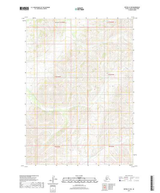 Bethel D-3 NE Alaska US Topo Map Image
