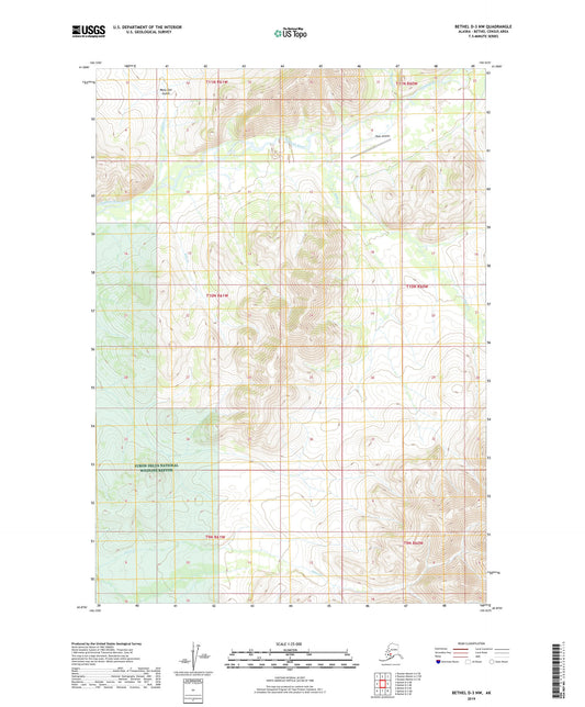 Bethel D-3 NW Alaska US Topo Map Image