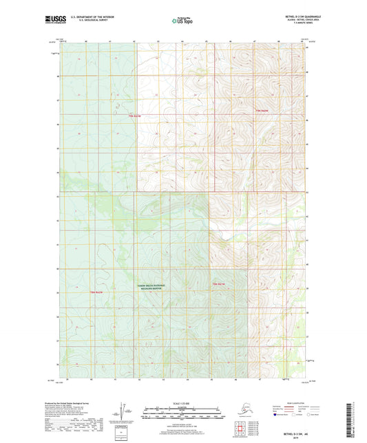 Bethel D-3 SW Alaska US Topo Map Image